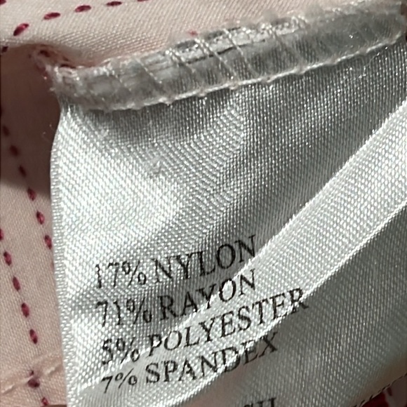 ISIS Women’s 6 Button Down Sleeveless Blouse Pink Stitched Textured Tank Top EUC - Picture 6 of 6